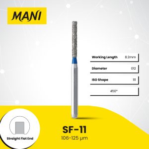 MANI Dia-Bur Straight Flat End SF-11
