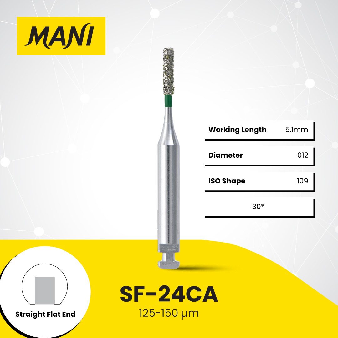 MANI Dia-Bur Straight Flat End SF-24CA