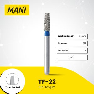 MANI Dia-Bur Taper Flat End TF-22
