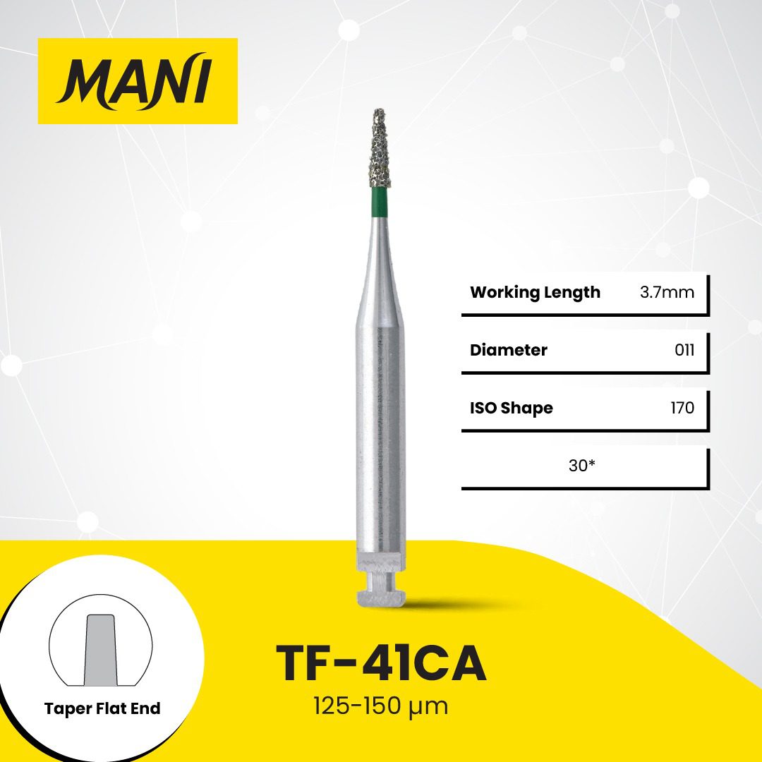 MANI Dia-Bur Taper Flat End TF-41CA